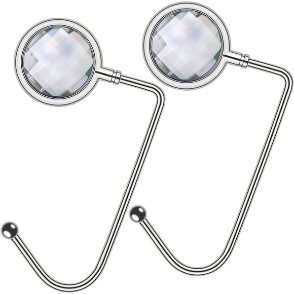 Thyores 2 Pack Metal Purse Hanger, Bag Hanger, Handbag Storage Decor Table Hook - Picture 1 of 6